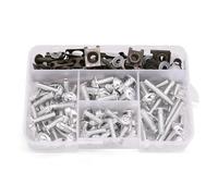 Fixation Moto Kit De Fixations De Carénage pour Suzuki DRZ 400 SM RMX250, Vis, Boulons Et Écrous De Pare-Brise Ecrou boulons Écrou(Argent)