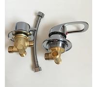 Fixation Murale 2/3/4/5 Voies Sortie D'eau Laiton Robinet Douche Filetage à Vis/Intubation Split Salle Mitigeur, G1/2 Mélangeur Inverseur Robinet, Cartouche Céramique (Jeu Filetage 2 Voies)