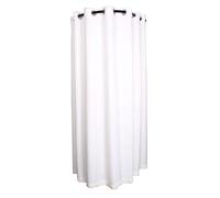 Fixation murale amovible avec rideaux gris et blancs - Casier d'intimité portable pour magasins de vêtements et événements en plein air - 80 x 80 cm (tringle noire 0,8 x 0,8 m)