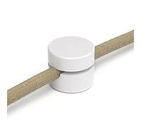 creative cables Fixation Murale Passe-câble Universel pour câble Textile de Large Section 3x1 et 3x1,5 et pour Le système EIVA - 2 pièces - Blanc