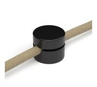 Fixation murale passe-câble universel pour câble textile de large section 3x1 et 3x1,5 et pour le système EIVA - 2 pièces - Noir