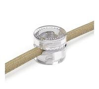 Fixation murale passe-câble universel pour câble textile de large section 3x1 et 3x1,5 et pour le système EIVA - 2 pièces - Transparent