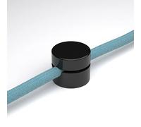 Fixation Murale Passe-câble Universel pour câble Textile pour éclairage 2x0,75 et 3x0,75 - Noir