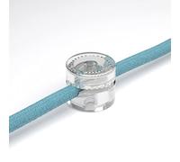 Fixation murale passe-câble universel pour câble textile pour éclairage 2x0,75 et 3x0,75 - Transparent