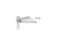 Fixation murale pour antenne parabolique - ERARD - 800862 - Déport 22 cm - Acier 45 x 5 mm - Finition bleue