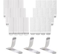 Fixation Murale Sans Percer,12 Paires(24 Bandes)Accroche Tableau Ruban Scratch Adhésif Puissant 20mm x 70mm Attache Cadre