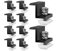 Fixation Panneau Solaire: 10 Pièces Support Panneau Solaire en Aluminium 30 mm, Support Montage Panneau Solaire en Z pour Panneau Photovoltaïque Camping Car Toiture Mural, Avec Ecrous et Boulon