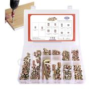 Fixation par boulon fileté - Kit d'assortiment d'écrous à douille hexagonale, construction en métal robuste, essentiels de Home Hardware, engagement de filetage lisse, système d'installation rapide de