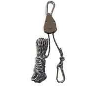 Fixation par corde - Arceau de corde - Corde de camping - Crochet léger et | Serrure à cliquet réglable en alliage d'aluminium et nylon pour lampes de fret, tentes, garage, différents chariots de