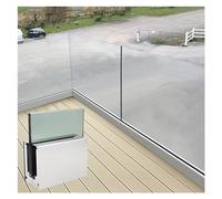 Fixation par pince for garde-corps en aluminium et verre - Montage polyvalent au sol/encastré/latéral for balcons, jardins et piscines(Silver,L0.5M)