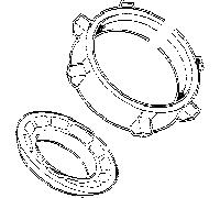 fixation plaque Hansa M30 x 1Murano 59912521 M30 x 2000