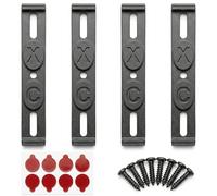 Fixation Plaque Immatriculation Invisible et Stable, Support sans Cadre Noir Mat Anti-Bruit avec 8 Vis de Montage, 4 Pièces Porte Plaque Résistant aux Intempéries et Lavage Haute Pression