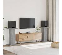 vidaXL Supports de haut-parleurs 2 pièces Gris Sonoma Bois d'ingénierie