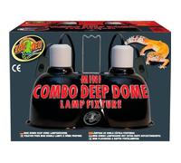 Fixation pour lampe - ZOOMED - Mini COMBO Deep Dome - 2 culots céramique - Aluminium poli - Éclairage optimal