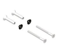 Fixation pour poignée double DIVA X et XI - LA CROISEE DS - DS7305 Chrome (parties métalliques) et noir (rondelles)