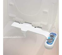 Fixation pour siège de toilette de bidet gauche - Pulvérisation d'eau chaude et froide non électrique, deux buses autonettoyantes, contrôle de la pression réglable, mise à niveau hygiénique de la