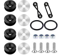 Fixation Rapide pare Choc, Support Pare Choc Rondelle Pare-Chocs Kit de Fixation Rapide de Coffre de Pare-Chocs pour Pare-Chocs de Voiture Universel (18 Pièces, Noir)