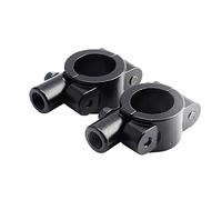 Fixation Retroviseur Moto,Support Retroviseur Moto 2pcs Noir Support de Rétroviseur de Guidon de Moto Universel 10mm 7/8" Pince en Aluminium Matériel en Aluminium Convient