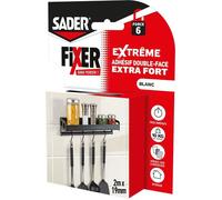 Fixation Sans Percer Extrême Ruban Double Face 2mx19mm Support Jusqu'à 10kg Blanc Multi-Surfaces Intérieur