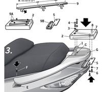 Shad Fixation de coffre arrière Top Master Kymco Xciting 250/500/500R Noir