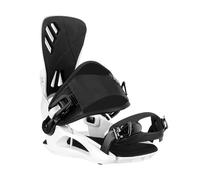 Fixation Snowboard Fixations de Snowboard Hybrides en Fiber Carbone, Clips métalliques forgés d'aviation, Cadre Nylon renforcé Fibre Verre à Haute résistance Universel(White,L(42-46))