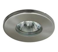 FIXATION SPOT SALLE DE BAIN ETANCHE NICKEL SATINE POUR AMPOULE HALOGENE OU LED IP44