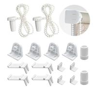 Fixation Store sans Percage, 2 Ensembles Mecanisme Store Enrouleur, 16 Pièces Ensemble D’Accessoires pour Stores Enrouleurs, Supports De Stores Enrouleurs, Accessoires pour Store sans Percage (Blanc)