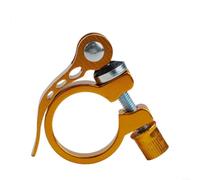 Fixation Tube Selle 31.8mm Aluminium pour robuste Fixation Tube | Structure pour robuste en métal léger, compatible tubes 27.2-28.6mm, idéal pour vélos de route et pour vtt, longue (yellow)