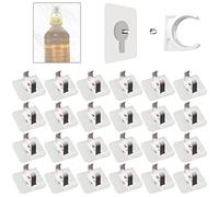 Fixation Tuyau 25mm Clips Plomberie Attache Tube PVC Auto-Adhésifs Tuyaux Support en U pour Tuyau pour Tuyau Piscine Home Gaz(Blanche)