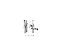 Fixation universelle - ERARD - 800998 ERRA - Pour 2 tubes Ø25 à 50 - Couleur Bleu