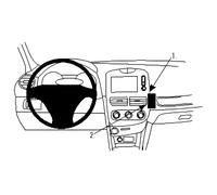 Brodit ProClip 854859 Support de Fixation, Montage incliné, Noir