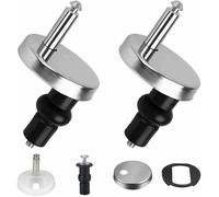 Fixations abattant WC 2 pcs - vis caoutchouc expansible et inox 304, fixation par le dessus universelle