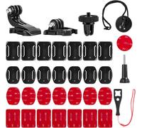 Fixations Adhésives Incurvées, Plates, Patchs Adhésifs Double Face 3M, Casque Support de Fixation, Convient pour GoPro Hero 45678, Session et Autres Caméras de Sport, 35 Pièces