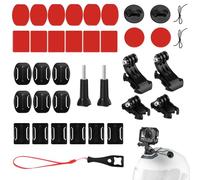 Fixations Adhésives Incurvées, Support de Fixation pour Casque de Moto, Support de Fixations de GoPro, Casque Support de Fixation, Convient pour GoPro Hero 45678,Version Accessoires pour Gopro,33 Piè
