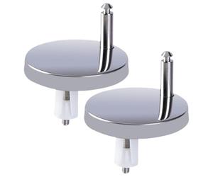 Fixations de siège de toilette - Kit de pièces de rechange rondes en acier inoxydable de 8 mm de diamètre, charnières de rechange universelles, matériel de montage supérieur | Salle de bains R