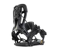 Fixations de Snowboard Nidecker Flow NX2 All-Mountain Power avec Plaque de Base en Aluminium et Sangle Fusion - L - Black