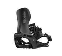 Fixations de Snowboard Nidecker LT Supermatic - Fixation Automatique à Double entrée avec pédale de Talon et Ajustement Universel - L - Black