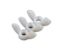 Fixations d'écrou, écrous à oreilles et boulons, 1 100 pièces M3-m12 Écrou en nylon blanc lingot plastique Type papillon Bouchon vis Écrous(50pcs,M3)