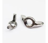 Fixations d'écrous, écrous à oreilles et boulons, 2/5/10 pièces M3 M4 M5 M6 M8 M10 M12 Din315 304 en acier inoxydable, écrou pouce réglable, serrer la main, papillon(10pcs M8)