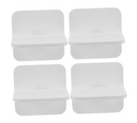 Fixations Murales pour Meubles Anti-basculement 4pcs Blanc | Plastique, sans Perçage, pour Étagère et Commode, Usage Domestique, Lot de 4