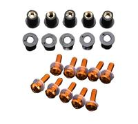 Fixations Pare-Brise Moto Pour Beta Xtrainer 250/300 125RR 2T Race RR/RRS Écrous De Fixation M5 Pare-brise Et(10Pieces orange)