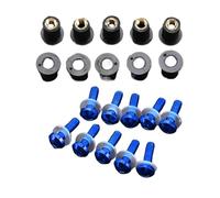 Fixations Pare-Brise Moto Pour Beta Xtrainer 250/300 125RR 2T Race RR/RRS Écrous De Fixation M5 Pare-brise Et(10Pieces blue)