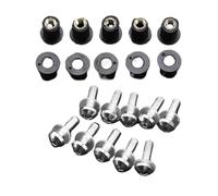 Fixations Pare-Brise Moto Pour Beta Xtrainer 250/300 125RR 2T Race RR/RRS Écrous De Fixation M5 Pare-brise Et(10Pieces silver)