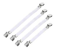 Fixations pour Housse de Planche à Repasser TRIXES Blanches, 4 pièces - Moyen/Grand, Clips pour Housse de Planche à Repasser, draps et nappes