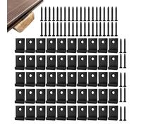 Fixations pour terrasse composite, Quincaillerie En Acier Inoxydable, Cinquante Fixations Pour Lames Terrasse Composite, Jardin Arrière-cour Porche Balcon Aménagement Paysager Piscine et Toit