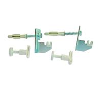 Fixations radiateur universelles - SOMATHERM FOR YOU - Réglables avec panneau étrier - Jeu de 2 - Gris - Hauteur 8 cm
