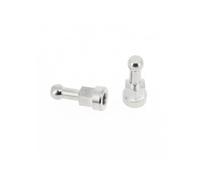 Fixations remorque vélo mono roue pour axe plein M9,5 - Par 2 ( Chrome )
