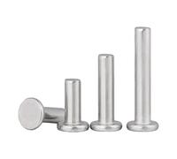 Fixations Rivets Rivets à tête ronde pleine, tête plate en aluminium, auto-obturants, plusieurs tailles, 225 pièces(6mm,M6)