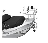 Shad Fixation de coffre arrière Top Master Kymco Xciting 250/500/500R Noir