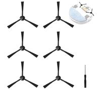 Fixbetter Brosses latérales pour aspirateur robot MEDION E32 (MD 18510)/E32 SW (MD 18503)/MD16192/MD18500/MD18501/MD18600 ILIFE V3/V3S Pro/V5/V5S Pro, 6 brosses latérales, 1 tournevis